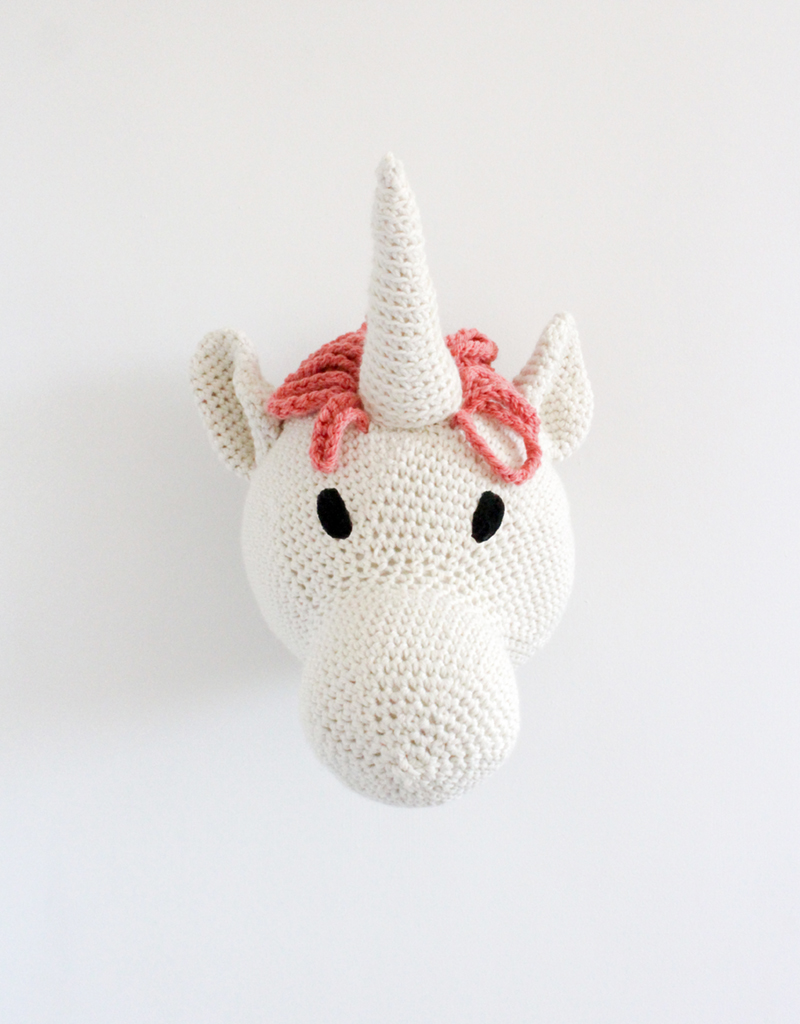 TOFT Amigurumi Crochet Giant Animal Head: Unicorn