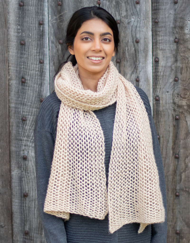 honeycomb scarf knitting pattern