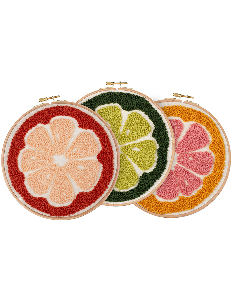 Citrus Punch Needle Embroidery Kit Bundle