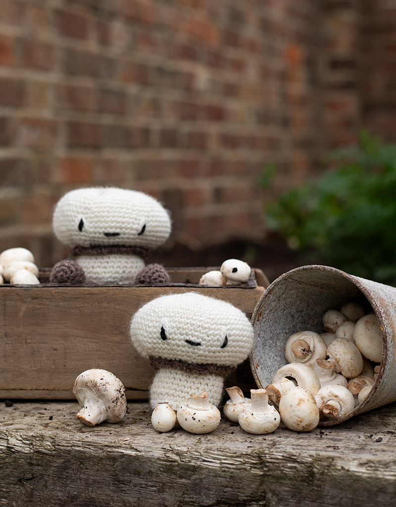Crochet Your Own Button Mushroom Vegetable Kit