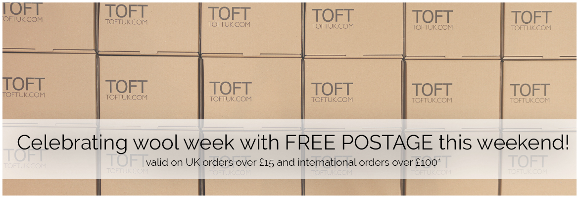 Free postage* on orders on the TOFT website