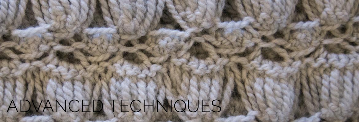 advanced knit and crochet stitch close up
