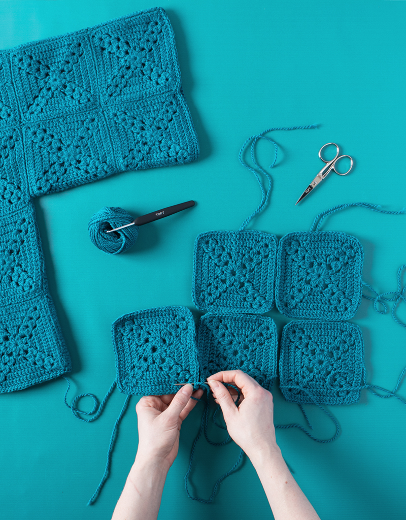 Azure Cardigan - crochet granny square garment by TOFT