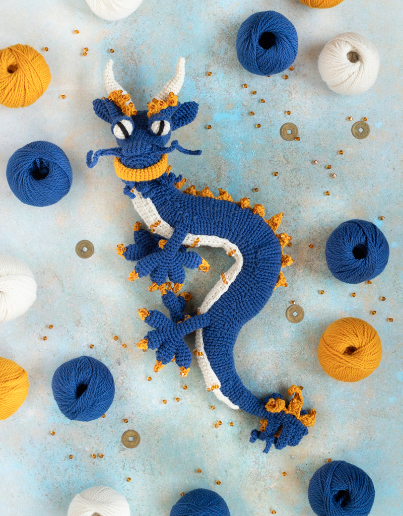 Beaded Bo the Dragon Blue TOFT