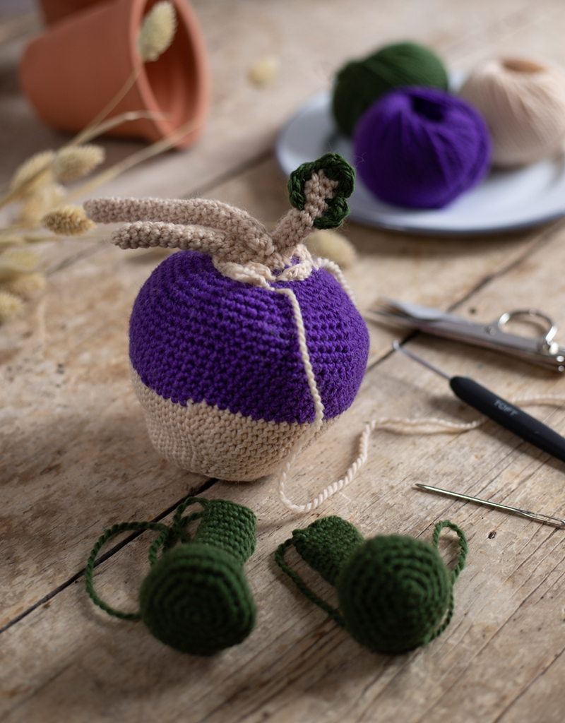 Swede vegetable crochet kit Alexandras garden