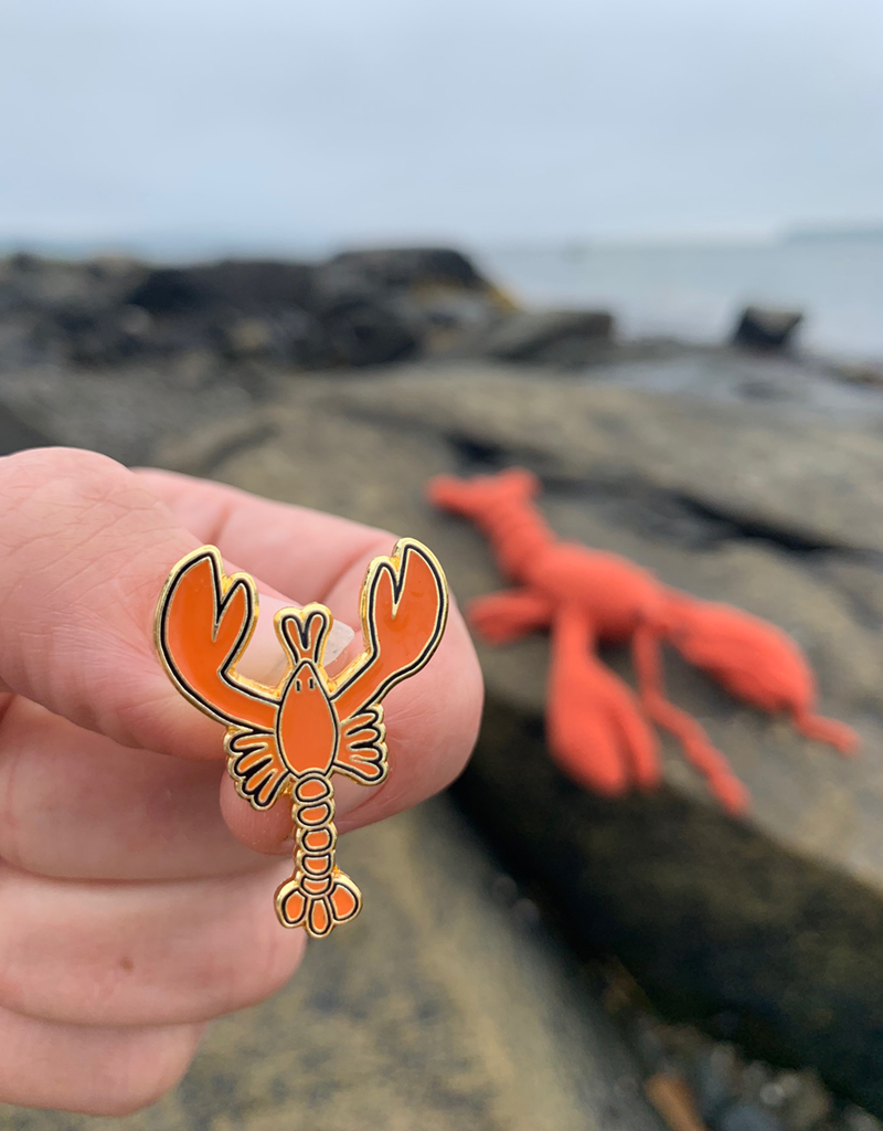 Joanna the Lobster with enamel pin