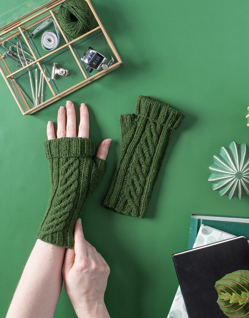 Loden Wristwarmers - cable knit wristwarmers from TOFT