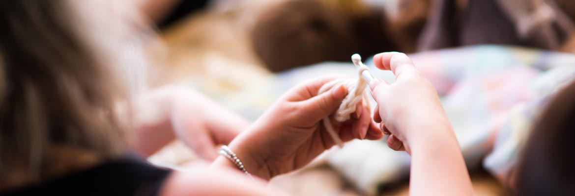 TOFT crochet workshop demonstration
