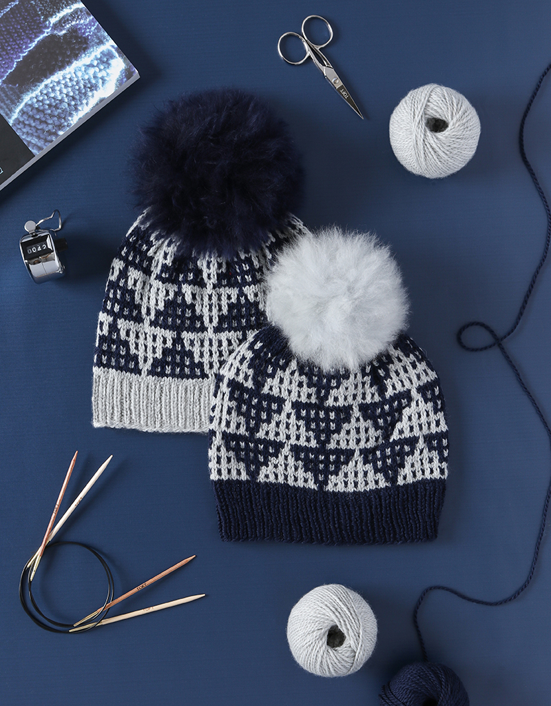 Sodalite Hat - mosaic knitting hat pattern from TOFT