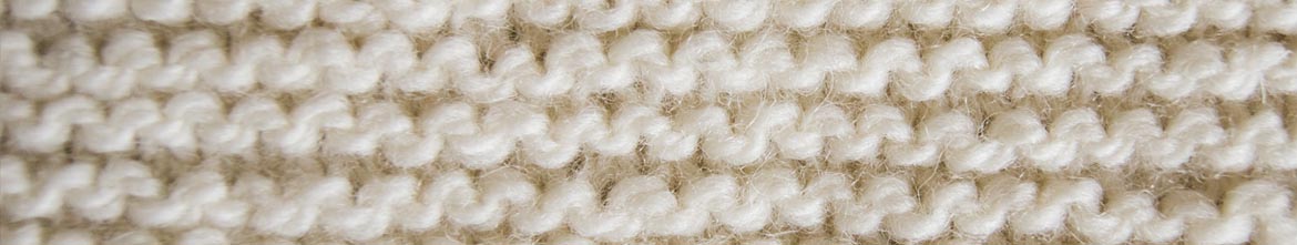 garter stitch close up