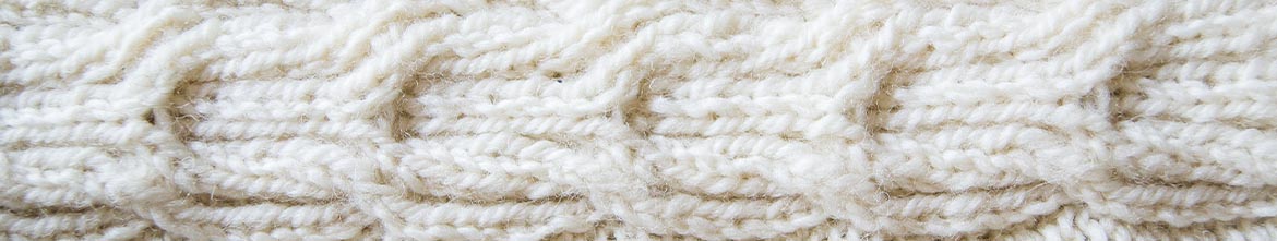 cable knitting close up